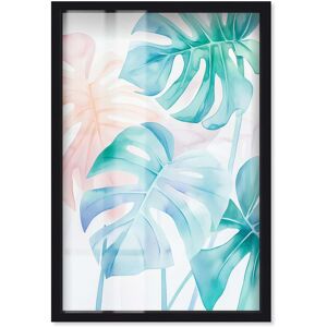 Aqua and Coral Nature Wall Decor Shadowbox Print by Art Remedy Blue 24 Aqua and Coral Nature Wall Decor Shadowbox Print by Art Remedy Blue 24