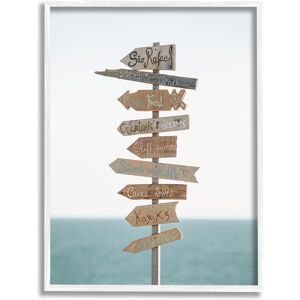 Stupell Nautical Beach Direction Sign Framed Giclee Art by Krista Broadway Blue 16 x 20 Stupell Nautical Beach Direction Sign Framed Giclee Art by Krista Broadway Blue 16 x 20