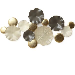 LuxenHome Modern Multi-Color Abstract Metal Wall Art, 45.7 Green,Cream,Grey 24.41 LuxenHome Modern Multi-Color Abstract Metal Wall Art, 45.7 Green,Cream,Grey 24.41