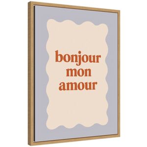 Kate and Laurel Bonjour Mon Amour Love Quote by Laura Moss Framed Canvas Wall Art Print Beige 18x24 Kate and Laurel Bonjour Mon Amour Love Quote by Laura Moss Framed Canvas Wall Art Print Beige 18x24