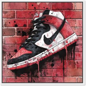 Black Sneaker Drip Wall Sports Art Framed Canvas Print by Art Remedy Red 40 Black Sneaker Drip Wall Sports Art Framed Canvas Print by Art Remedy Red 40