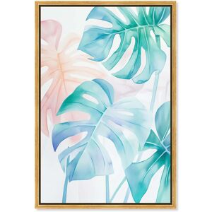 Aqua and Coral Nature Wall Decor Framed Canvas Print by Art Remedy Blue 36 Aqua and Coral Nature Wall Decor Framed Canvas Print by Art Remedy Blue 36