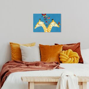 Wynwood Studio Canvas Animals Giraffes and Butterflies Blue and Modern & Contemporary Wall Art Canvas Print Blue 16 x 24 Wynwood Studio Canvas Animals Giraffes and Butterflies Blue and Modern & Contemporary Wall Art Canvas Print Blue 16 x 24