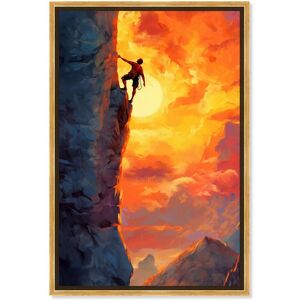 Mountain Climber Canvas Mancave Sports Art Prints by Art Remedy Orange 16 Mountain Climber Canvas Mancave Sports Art Prints by Art Remedy Orange 16