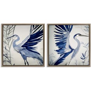 Stupell Whimsical Blue Beach Birds Framed Floater Canvas Wall Art Design By Mona Grace (Set of 2) Blue 25 x 25 Stupell Whimsical Blue Beach Birds Framed Floater Canvas Wall Art Design By Mona Grace (Set of 2) Blue 25 x 25