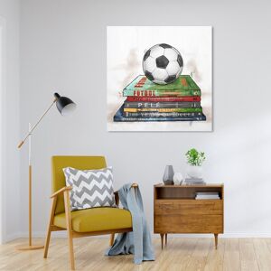 Wynwood Studio 'Soccer Books 'Sports and Teams Wall Art Canvas Print Soccer - White, Green White 30 x 30 Wynwood Studio 'Soccer Books 'Sports and Teams Wall Art Canvas Print Soccer - White, Green White 30 x 30