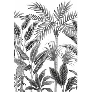 Galerie Wallcoverings Orom II Collection Palm Leaf 62.5-inches wide x 9.18-feet high 3-panel Wall Mural Black 62.5-inches wide x 9.18-feet high Galerie Wallcoverings Orom II Collection Palm Leaf 62.5-inches wide x 9.18-feet high 3-panel Wall Mural Black 62.5-inches wide x 9.18-feet high