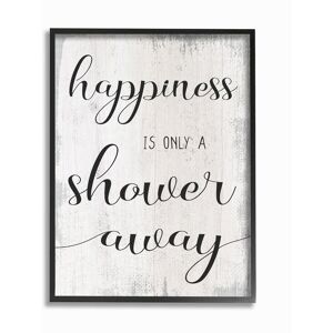 Stupell Happiness is a Shower Away Rustic Bathroom Sign Framed Wall Art - Black Black 24 x 30 Stupell Happiness is a Shower Away Rustic Bathroom Sign Framed Wall Art - Black Black 24 x 30