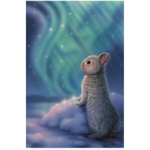 Trademark Fine Art Kirk Reinert 'Aurora Bunny' Canvas Art Multi 12 x 19 Trademark Fine Art Kirk Reinert 'Aurora Bunny' Canvas Art Multi 12 x 19