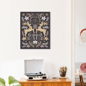 Wynwood Studio Canvas Holiday and Seasonal Folk Reindeers in Glitter Gold Glam Wall Art Canvas Print Gold 20 x 24 Wynwood Studio Canvas Holiday and Seasonal Folk Reindeers in Glitter Gold Glam Wall Art Canvas Print Gold 20 x 24