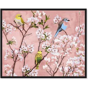 Little Birds Chirping Farmhouse Art Framed Canvas Print by Art Remedy Pink 20 Little Birds Chirping Farmhouse Art Framed Canvas Print by Art Remedy Pink 20