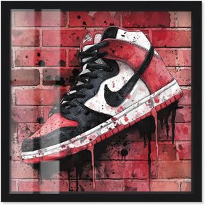 Black Sneaker Drip Wall Sports Art Shadowbox Print by Art Remedy Red 40 Black Sneaker Drip Wall Sports Art Shadowbox Print by Art Remedy Red 40