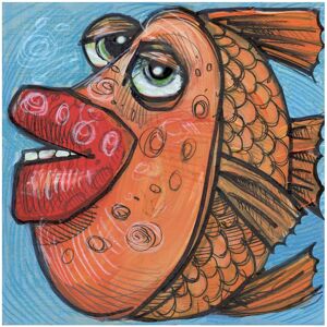 Trademark Fine Art Tim Nyberg 'Fish 15 2019' Canvas Art Blue 24 x 24 Trademark Fine Art Tim Nyberg 'Fish 15 2019' Canvas Art Blue 24 x 24