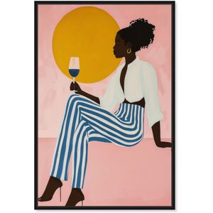Peaceful Sip Canvas Retro Poster Art by Art Remedy Yellow 24 Peaceful Sip Canvas Retro Poster Art by Art Remedy Yellow 24