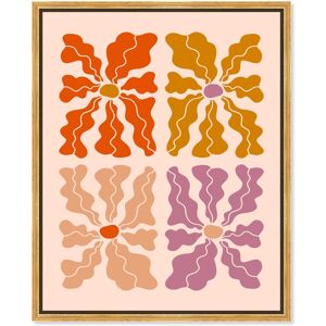 Four Flowers Poster Canvas by Art Remedy Orange 20 Four Flowers Poster Canvas by Art Remedy Orange 20