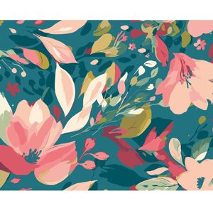 Brewster Origin Murals Flowing Flowers Teal Wall Mural Teal Oversized Brewster Origin Murals Flowing Flowers Teal Wall Mural Teal Oversized