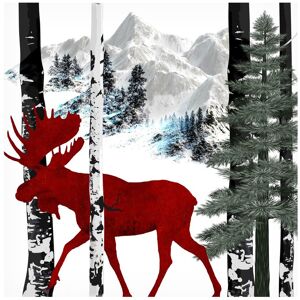 Trademark Fine Art LightBoxJournal 'Winter Moose' Canvas Art White 24 x 24 Trademark Fine Art LightBoxJournal 'Winter Moose' Canvas Art White 24 x 24