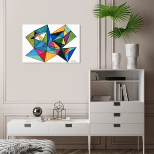 Wynwood Studio Canvas Abstract Entre Triangulos Blue and Turquoise Modern & Contemporary Wall Art Canvas Print Blue 16 x 24 Wynwood Studio Canvas Abstract Entre Triangulos Blue and Turquoise Modern & Contemporary Wall Art Canvas Print Blue 16 x 24