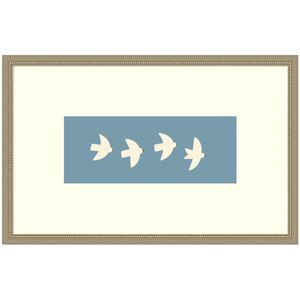 Kate and Laurel Minimalist Birds Panel Blue by Laura Moss Framed Wall Art Print Silver 34x22 Kate and Laurel Minimalist Birds Panel Blue by Laura Moss Framed Wall Art Print Silver 34x22