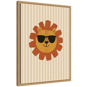 Kate and Laurel Cool Lion Rolled Poster Sunglasses by Laura Moss Framed Canvas Wall Art Print Beige 18x24 Kate and Laurel Cool Lion Rolled Poster Sunglasses by Laura Moss Framed Canvas Wall Art Print Beige 18x24