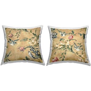 Stupell Traditional Birds Floral Branch Printed Outdoor Throw Pillow Design by Reneé Campbell (Set of 2) Gold 18 x 18 Stupell Traditional Birds Floral Branch Printed Outdoor Throw Pillow Design by Reneé Campbell (Set of 2) Gold 18 x 18