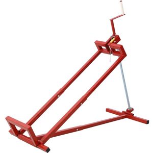 Moda Furnishings 800 Lbs Capacity Easy Lawn Mower Lift for Riding Tractors Red 42.5 In. L X 19.5 In. W X 39.4 In. H Moda Furnishings 800 Lbs Capacity Easy Lawn Mower Lift for Riding Tractors Red 42.5 In. L X 19.5 In. W X 39.4 In. H