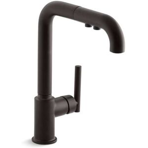 Kohler Purist® Single-Hole Kitchen Sink Faucet with 8 Matte Black Kohler Purist® Single-Hole Kitchen Sink Faucet with 8 Matte Black