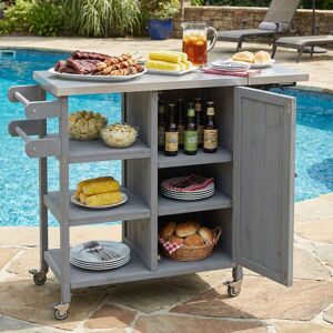 Ostweer Foldable Outdoor Kitchen Island with Lockable Wheels, Patio Kitchen Island Kitchen Cart with Towel Rack Grey 15.0 In. W X 33.4 In. H X 39.7 In. D Ostweer Foldable Outdoor Kitchen Island with Lockable Wheels, Patio Kitchen Island Kitchen Cart with Towel Rack Grey 15.0 In. W X 33.4 In. H X 39.7 In. D