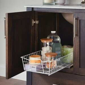 ClosetMaid White Finish 11 in. Pull Out Cabinet Organizer White 13.5 In. W X 5.25 In. H X 20.0 In. D ClosetMaid White Finish 11 in. Pull Out Cabinet Organizer White 13.5 In. W X 5.25 In. H X 20.0 In. D