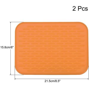 Unique Dish Drying Mat Set, Under Sink Drain Pad Heat Resistant for Kitchen - 8.5 x 6 x 0.24 inch Orange 8.5 x 6 x 0.24 inch Unique Dish Drying Mat Set, Under Sink Drain Pad Heat Resistant for Kitchen - 8.5 x 6 x 0.24 inch Orange 8.5 x 6 x 0.24 inch