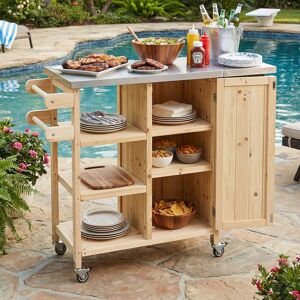 Ostweer Natural Foldable Outdoor Kitchen Island with Lockable Wheels, Patio Kitchen Island Kitchen Cart with Towel Rack Natural 15.0 In. W X 33.4 In. H X 39.7 In. D Ostweer Natural Foldable Outdoor Kitchen Island with Lockable Wheels, Patio Kitchen Island Kitchen Cart with Towel Rack Natural 15.0 In. W X 33.4 In. H X 39.7 In. D