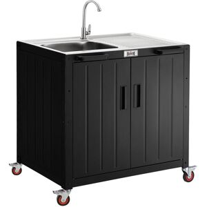 FEASTO KT2435D Stainless Steel Outdoor Kitchen Series Counter Freestanding Sink Station Black 35.4 In. W X 47.2 In. H X 26.0 In. D FEASTO KT2435D Stainless Steel Outdoor Kitchen Series Counter Freestanding Sink Station Black 35.4 In. W X 47.2 In. H X 26.0 In. D