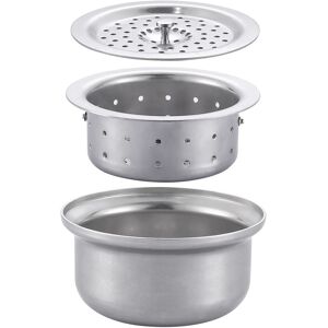 WOWOW Sink Drain Bowl Kit in Stainless Steel Brushed Nickel 6.5 In. W X 6.5 In. H X 3.24 In. D WOWOW Sink Drain Bowl Kit in Stainless Steel Brushed Nickel 6.5 In. W X 6.5 In. H X 3.24 In. D