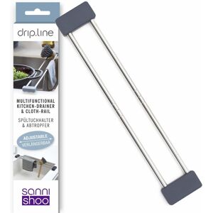 Sanni Shoo drip line Multifunctional Kitchen Drainer and Cloth Rail Gray 14.25 In. W X 1.0 In. H X 2.3 In. D Sanni Shoo drip line Multifunctional Kitchen Drainer and Cloth Rail Gray 14.25 In. W X 1.0 In. H X 2.3 In. D