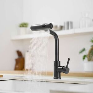 Single Handle 14.5 in. Pull Out Sprayer Touchless Kitchen Faucet with 360° Swivel Spout 1-Hole Basin Sink Tap Oil Rubbed Bronze 8 to 9 Inches Single Handle 14.5 in. Pull Out Sprayer Touchless Kitchen Faucet with 360° Swivel Spout 1-Hole Basin Sink Tap Oil Rubbed Bronze 8 to 9 Inches