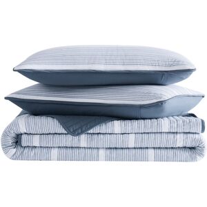 Brooklyn Loom Niari Yarn Dye Stripe Quilt Set Blue King Brooklyn Loom Niari Yarn Dye Stripe Quilt Set Blue King