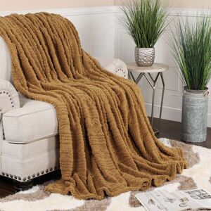 Superior Arctic Boho Jacquard Plush Fluffy Fleece Blanket Camel Throw XL Superior Arctic Boho Jacquard Plush Fluffy Fleece Blanket Camel Throw XL