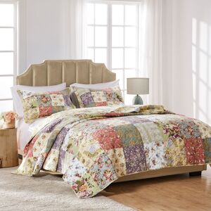 Greenland Home Fashions Blooming Prairie 100% Cotton Authentic Patchwork Quilt Set Green,Yellow,Blue King - Cal King Greenland Home Fashions Blooming Prairie 100% Cotton Authentic Patchwork Quilt Set Green,Yellow,Blue King - Cal King