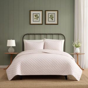 Laura Ashley Tessas Ticking Stripe Cotton Reversible Red Quilt Set Red King Laura Ashley Tessas Ticking Stripe Cotton Reversible Red Quilt Set Red King