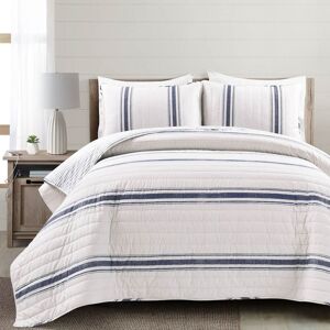 Lush Decor Farmhouse Stripe 3 Piece Quilt Set Navy Full - Queen Lush Decor Farmhouse Stripe 3 Piece Quilt Set Navy Full - Queen