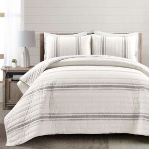 Lush Decor Farmhouse Stripe 3 Piece Quilt Set Gray Full - Queen Lush Decor Farmhouse Stripe 3 Piece Quilt Set Gray Full - Queen