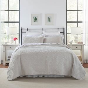 Laura Ashley Felicity Cotton Reversible Grey Quilt Set Grey King Laura Ashley Felicity Cotton Reversible Grey Quilt Set Grey King