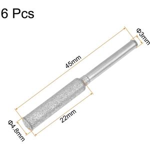 Unique 6pcs Diamond Chainsaw Sharpener Bits 3/16 Silver Tone Unique 6pcs Diamond Chainsaw Sharpener Bits 3/16 Silver Tone
