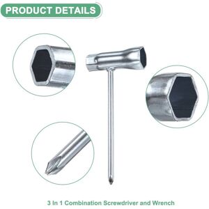 Unique Chainsaw Scrench Screwdriver and Wrench Torx Screwdriver t Wrench for Nuts/Saws Chains/ - Silver Tone 1.4mm Unique Chainsaw Scrench Screwdriver and Wrench Torx Screwdriver t Wrench for Nuts/Saws Chains/ - Silver Tone 1.4mm