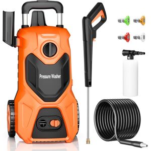 SUGIFT 4800 PSI Electric Pressure Washer 3.2 GPM with Foam Cannon and 4 Nozzles Orange Orange SUGIFT 4800 PSI Electric Pressure Washer 3.2 GPM with Foam Cannon and 4 Nozzles Orange Orange