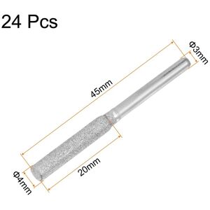 Unique 24pcs Diamond Chainsaw Sharpener Bits 5/32 Silver Tone Unique 24pcs Diamond Chainsaw Sharpener Bits 5/32 Silver Tone