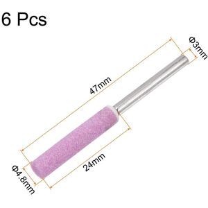 Unique 6pcs Diamond Chainsaw Sharpener Bits 3/16 Pink, Silver Tone Unique 6pcs Diamond Chainsaw Sharpener Bits 3/16 Pink, Silver Tone