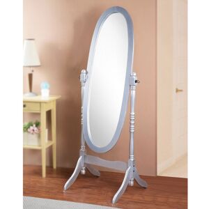 Roundhill Furniture Copper Grove Monks Hood Traditional Wooden Floor Cheval Mirror Silver Large (over 32'' high) Roundhill Furniture Copper Grove Monks Hood Traditional Wooden Floor Cheval Mirror Silver Large (over 32'' high)