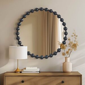 Madison Park Signature Marlowe Beaded Round Wall Mirror Black 27 Madison Park Signature Marlowe Beaded Round Wall Mirror Black 27