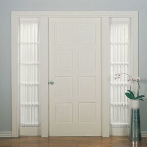 No. 918 Emily Voile Sheer Rod Pocket Door Sidelight Curtain Panel, Single Panel White 28x72 No. 918 Emily Voile Sheer Rod Pocket Door Sidelight Curtain Panel, Single Panel White 28x72
